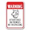 Signmission Safety Sign, 12 in Height, Aluminum, Guard Dog - Warning At1 A-1218 Guard Dog - Warning At1 - alternate 1